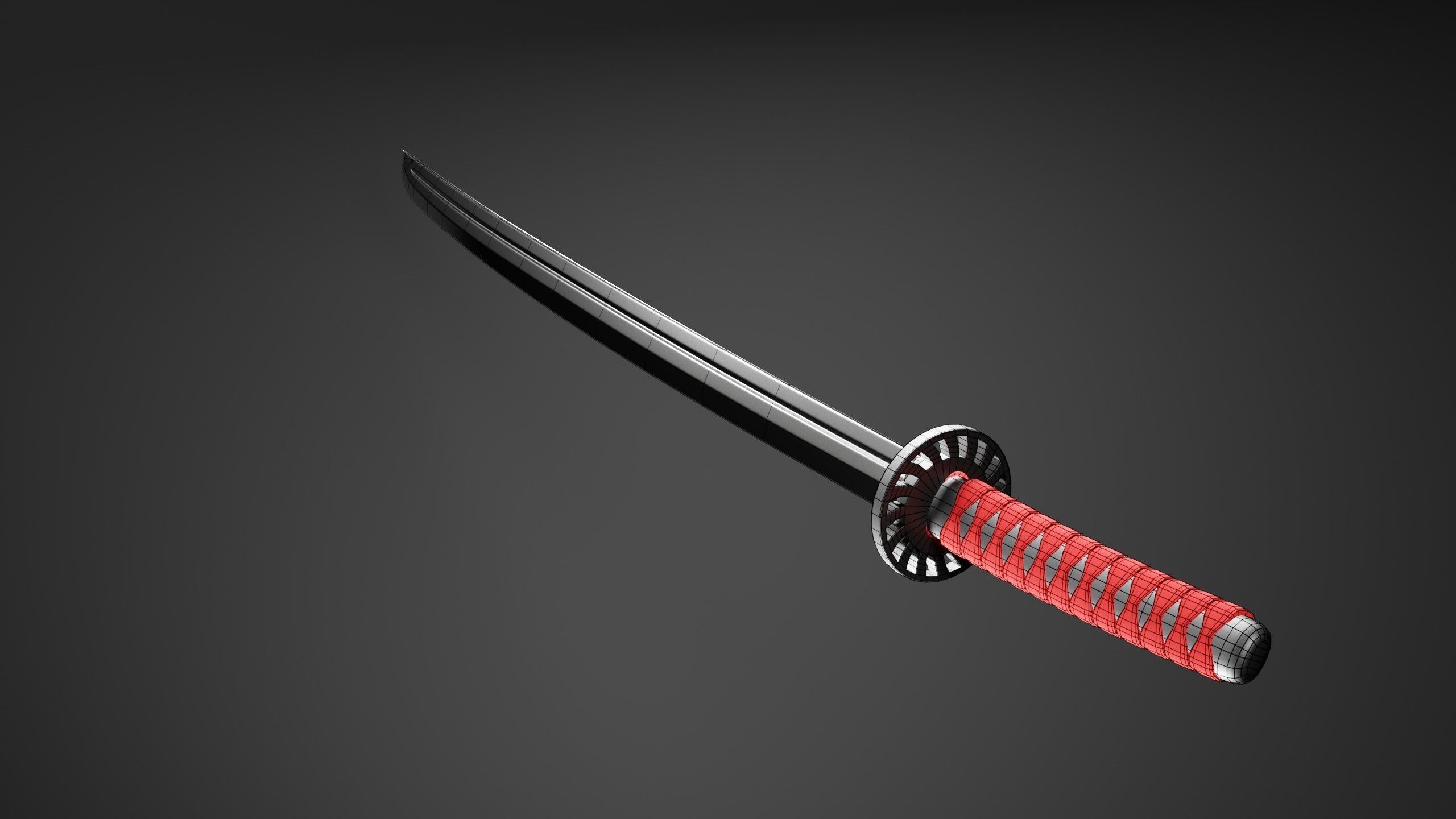 Katana Free low-poly 3D model_6