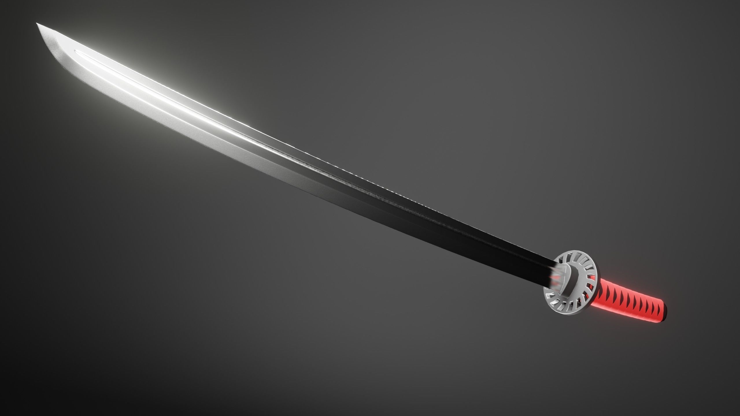 Katana Free low-poly 3D model_4