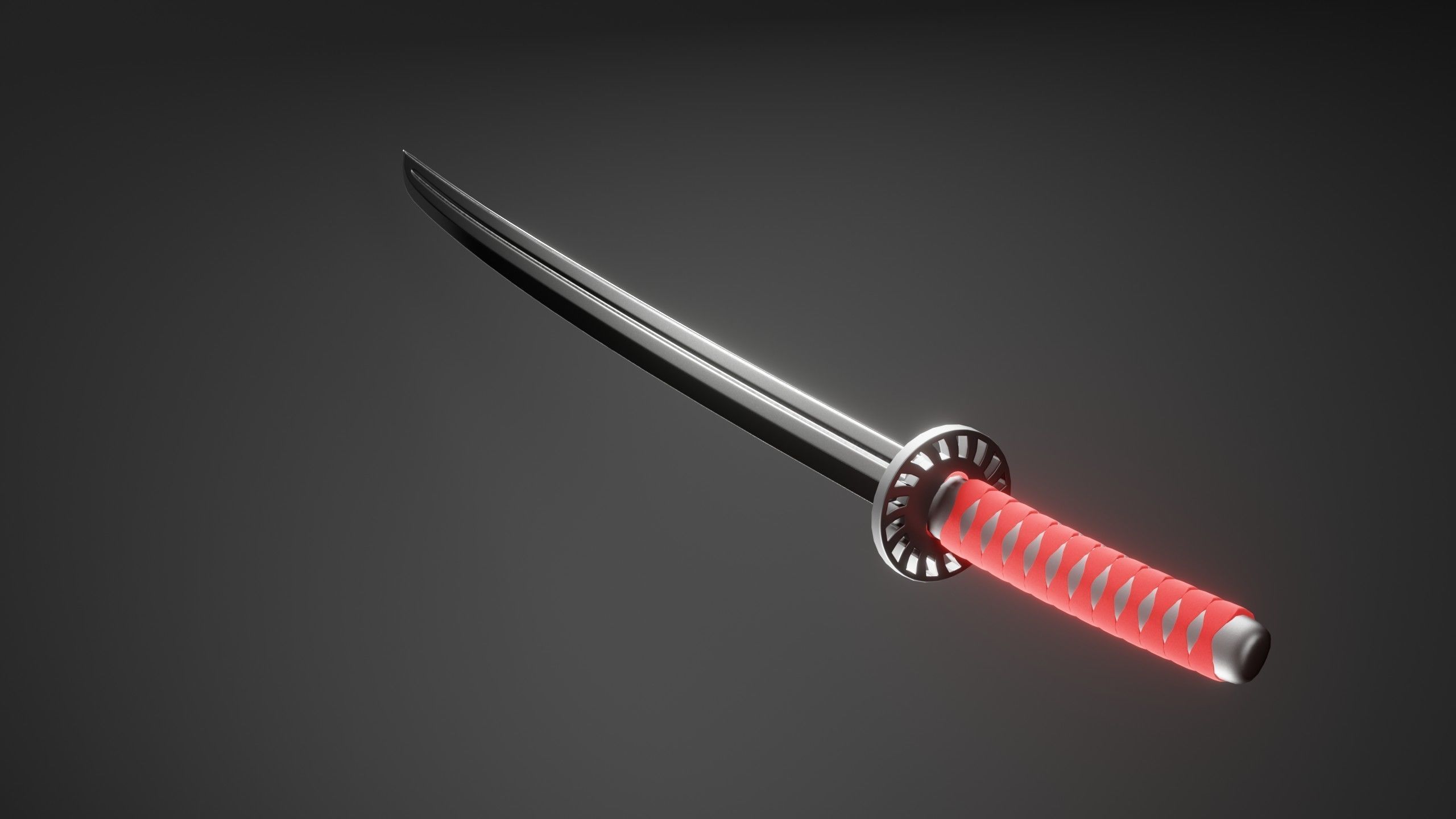 Katana Free low-poly 3D model_1