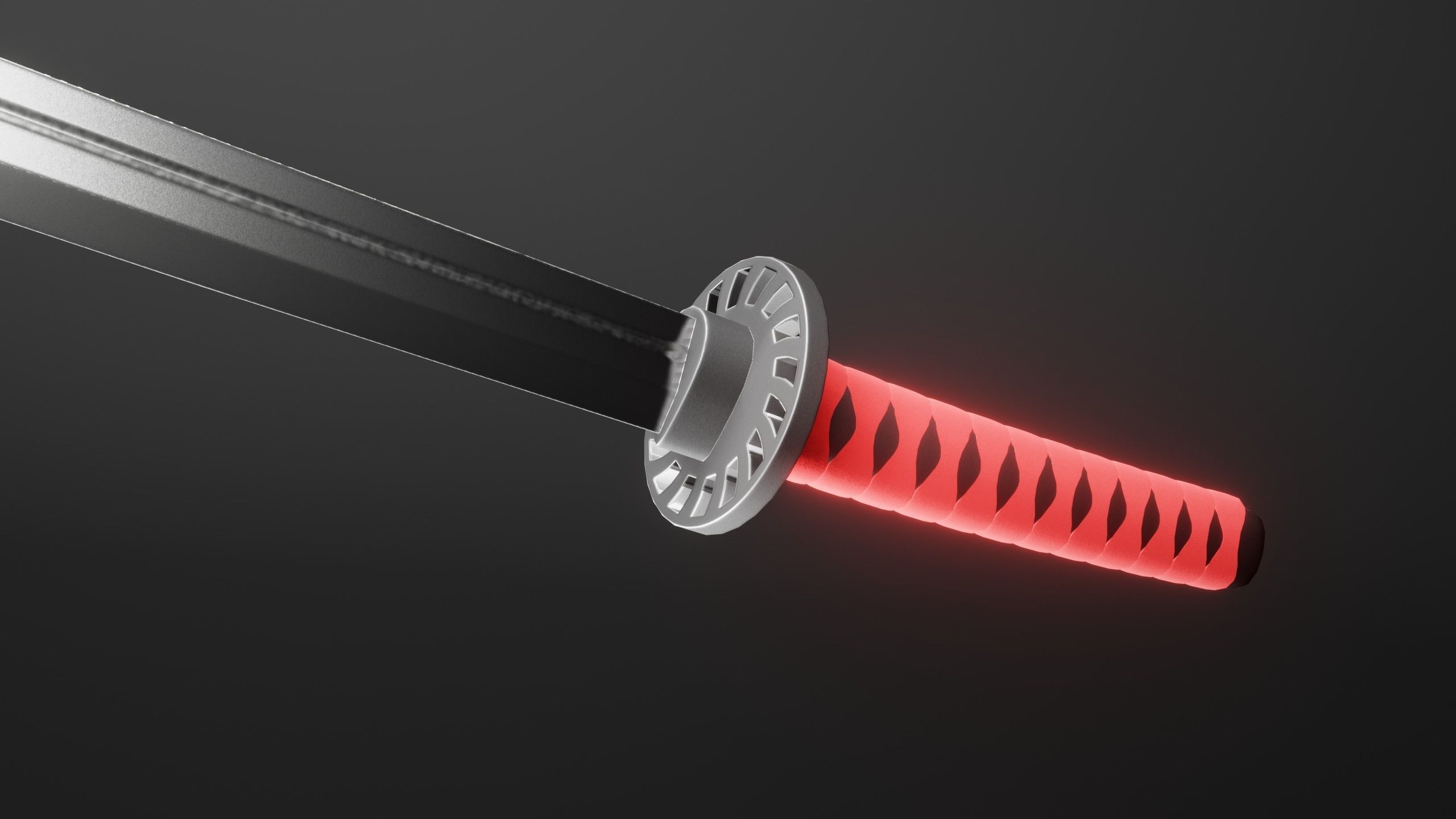 Katana Free low-poly 3D model_3