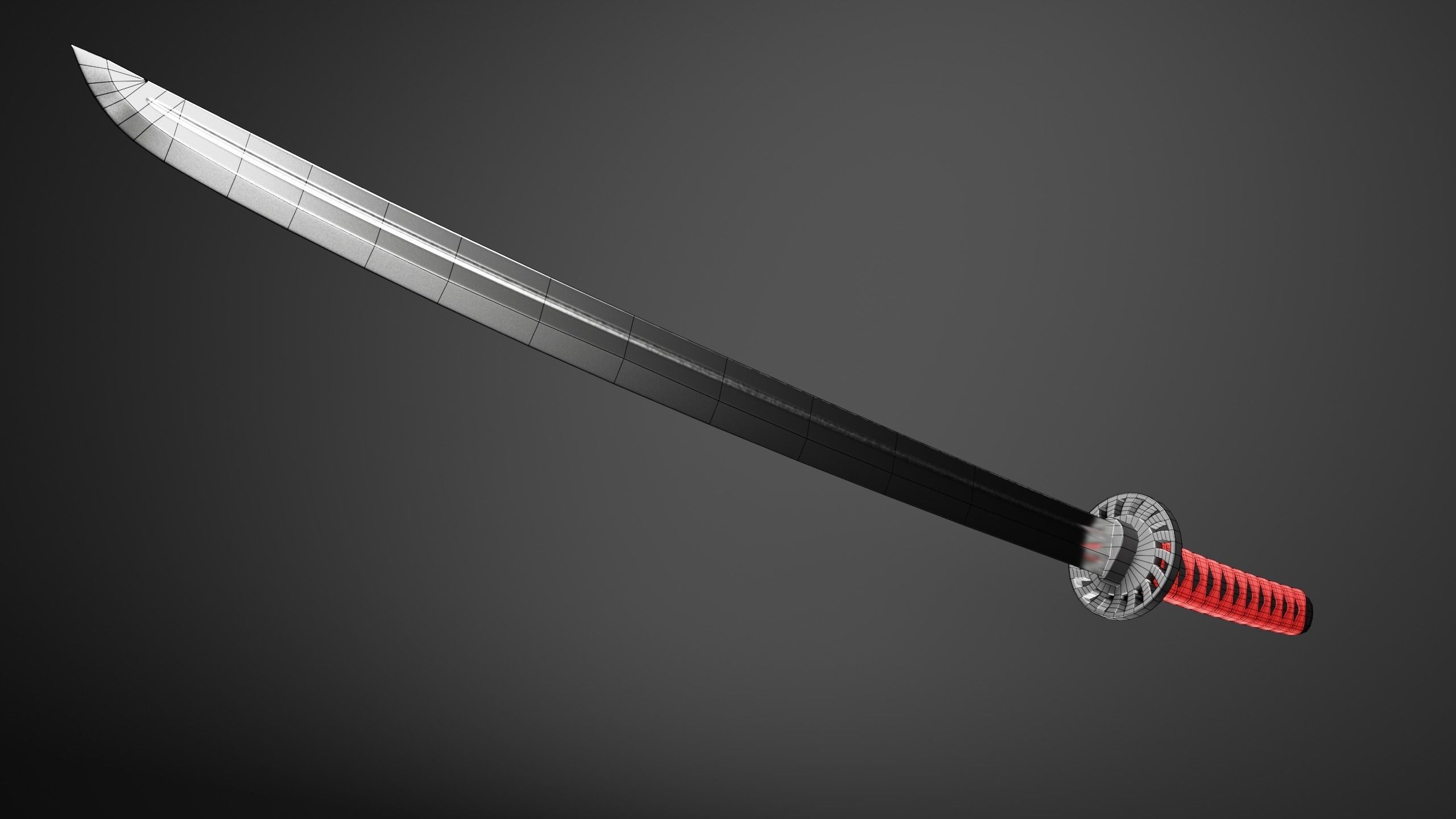 Katana Free low-poly 3D model_9