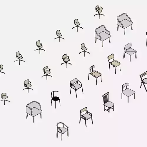 Chairs - Pack of revit families