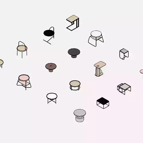 Coffee tables - Pack of revit families