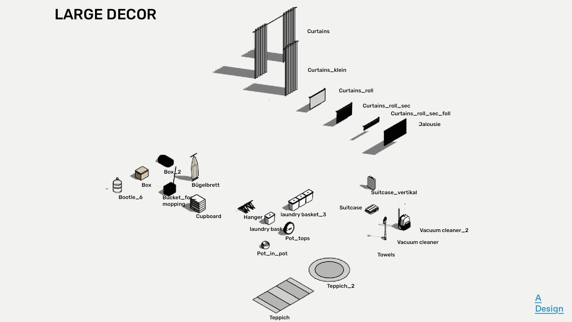 Decor - Pack of revit families 3D model_3