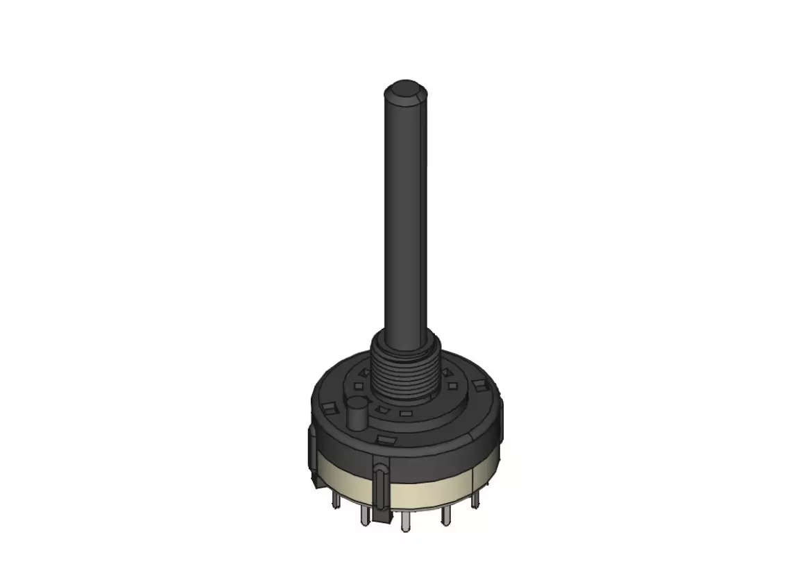 Rotary switch 1 circuit 12 positions 3D model_0