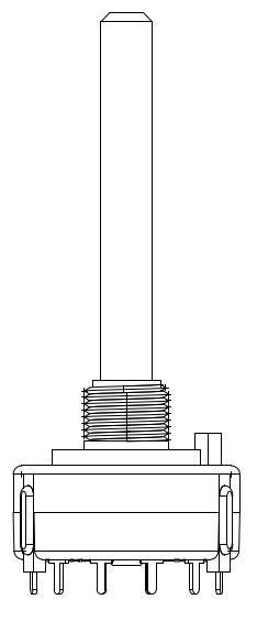 Rotary switch 1 circuit 12 positions 3D model_5