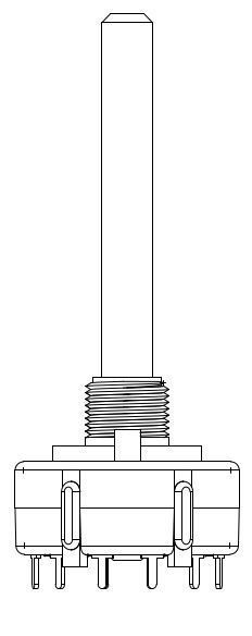 Rotary switch 1 circuit 12 positions 3D model_4