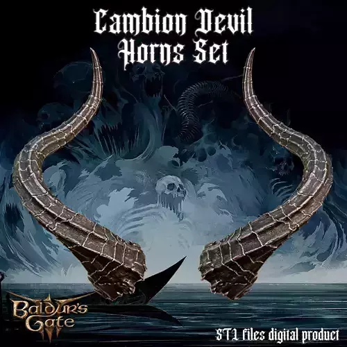 Fantasy Cambion Devil Horns Set Baldurs Gate 3 