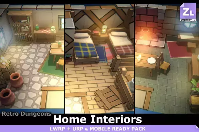 EnviroKit - HOME INTERIORS - Retro Lowpoly 