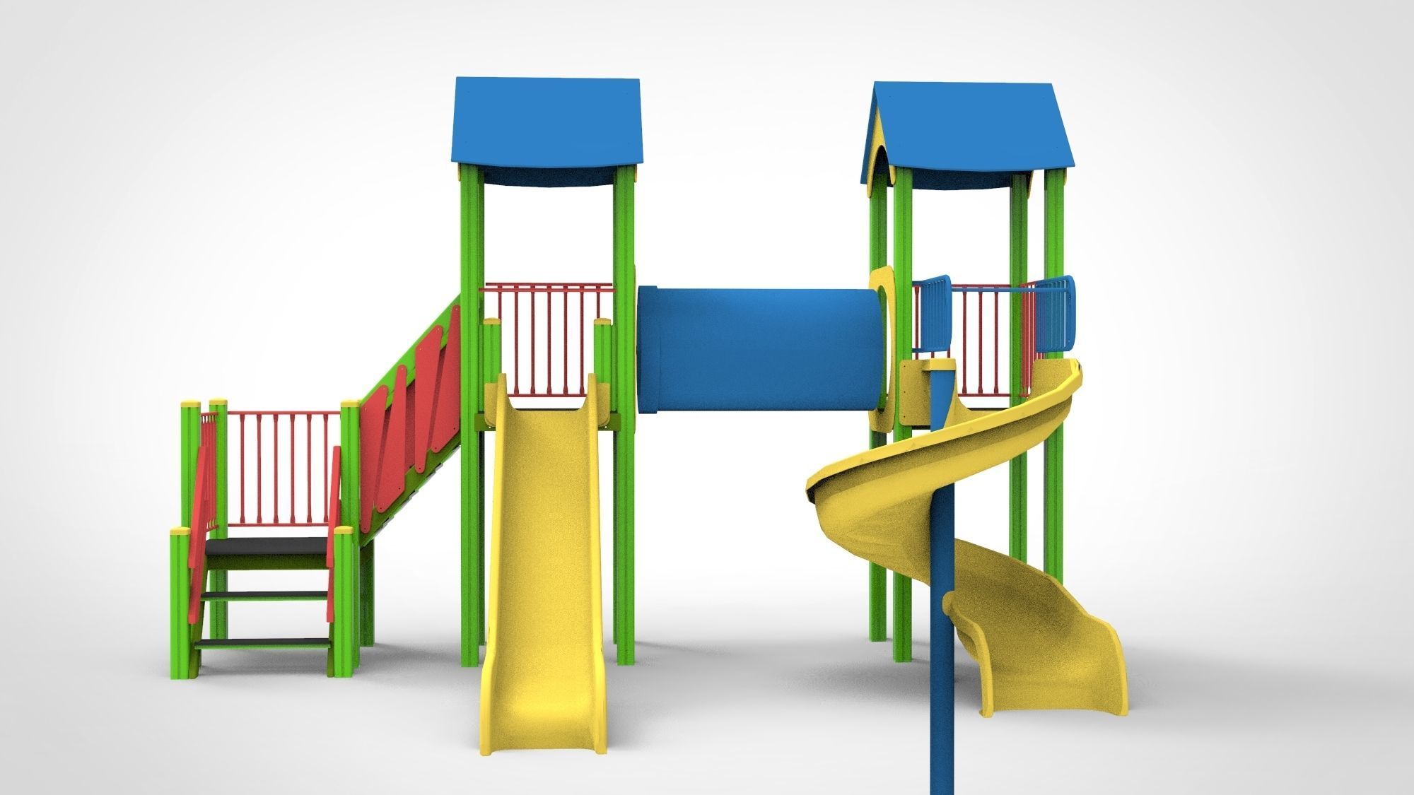 Playground for kids 3D model_2
