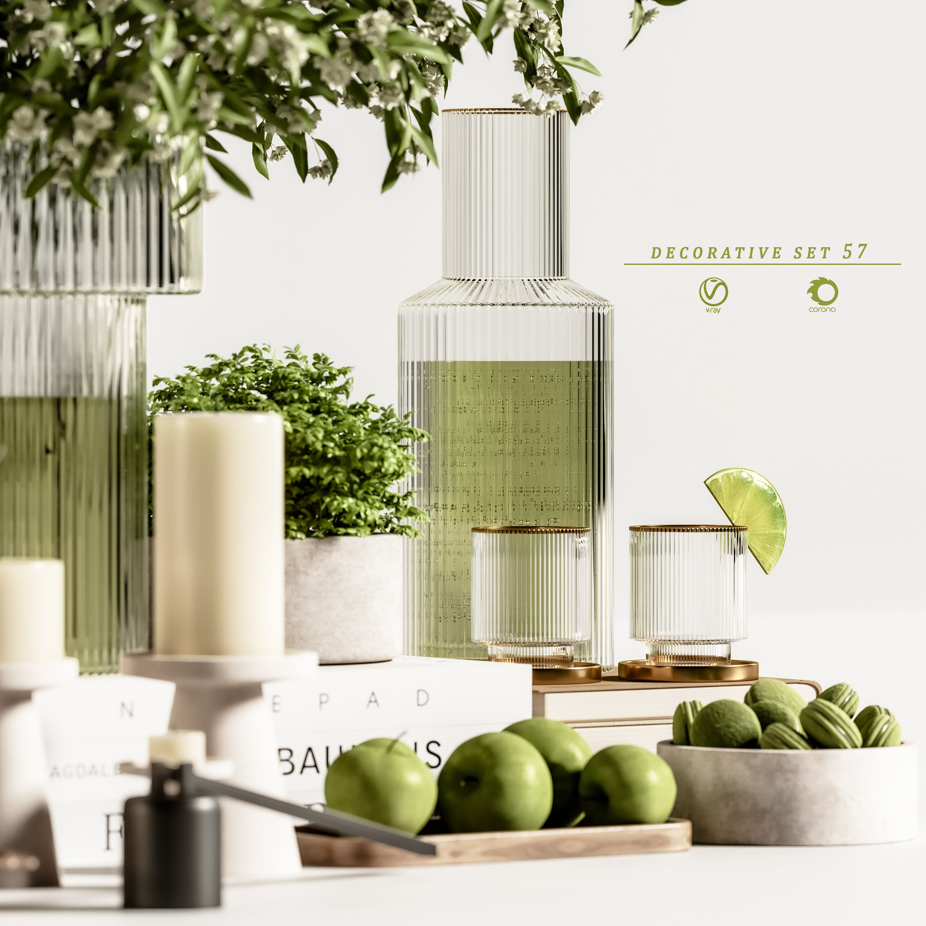 decorative set 57 3D model_2