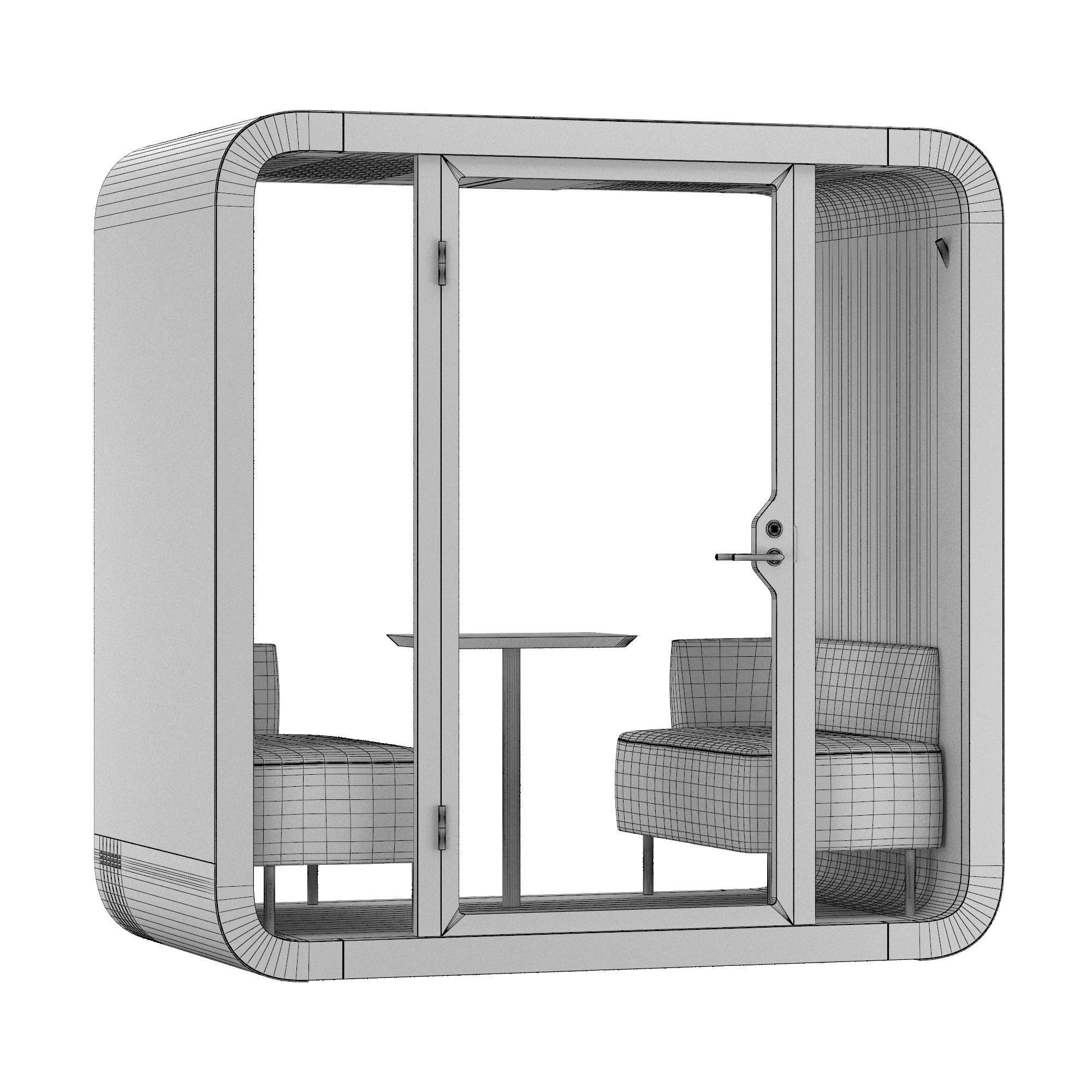 Framery Q A soundproof pod for meetings 3D model_4