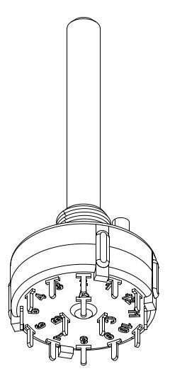 Rotary switch 3 circuits 4 positions 3D model | CGTrader
