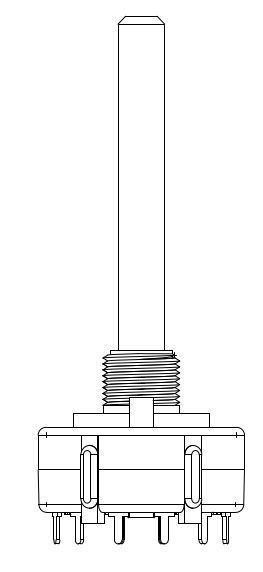 Rotary switch 4 circuits 3 positions 3D model | CGTrader