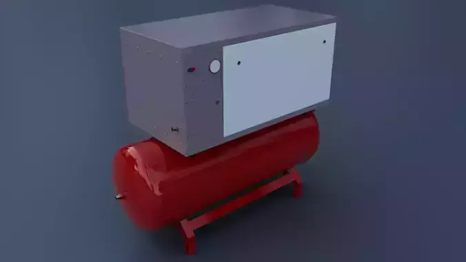 CLARKE LOW NOISE PISTON AIR COMPRESSOR-SHORT 3D model