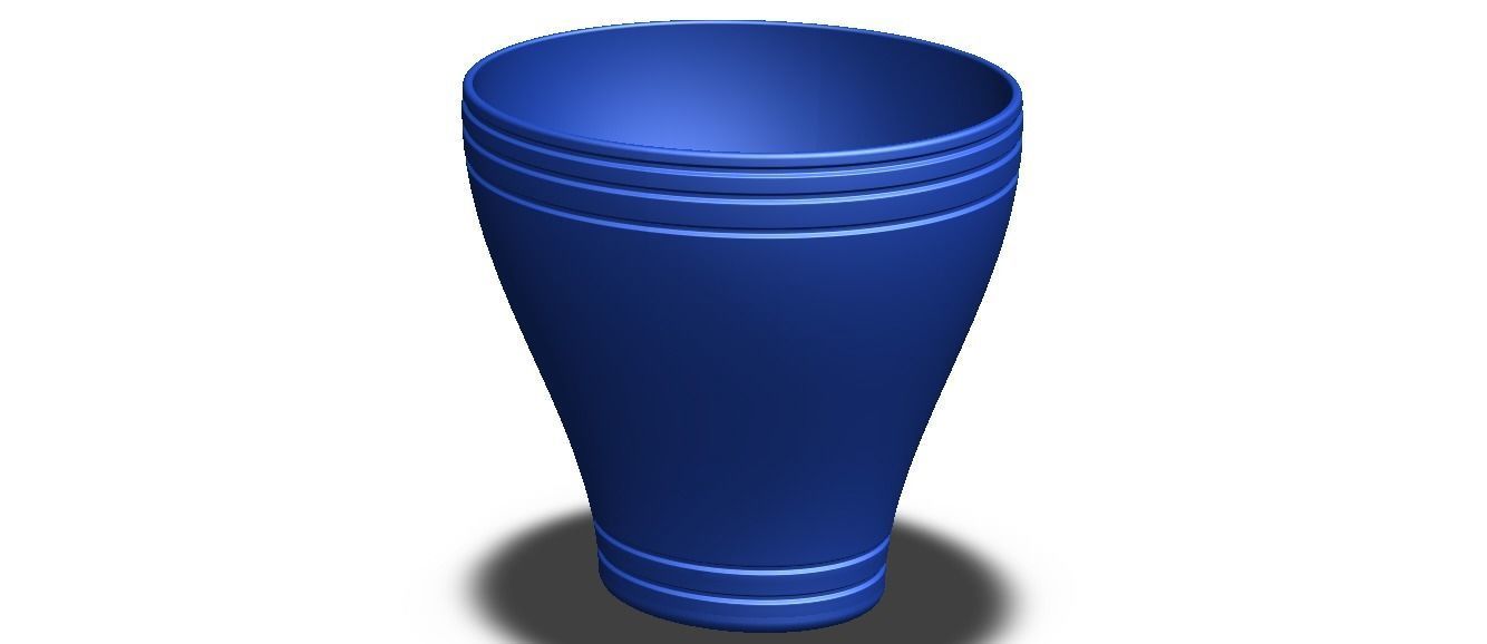 Office Waste Bin Plastic 3D print model_5
