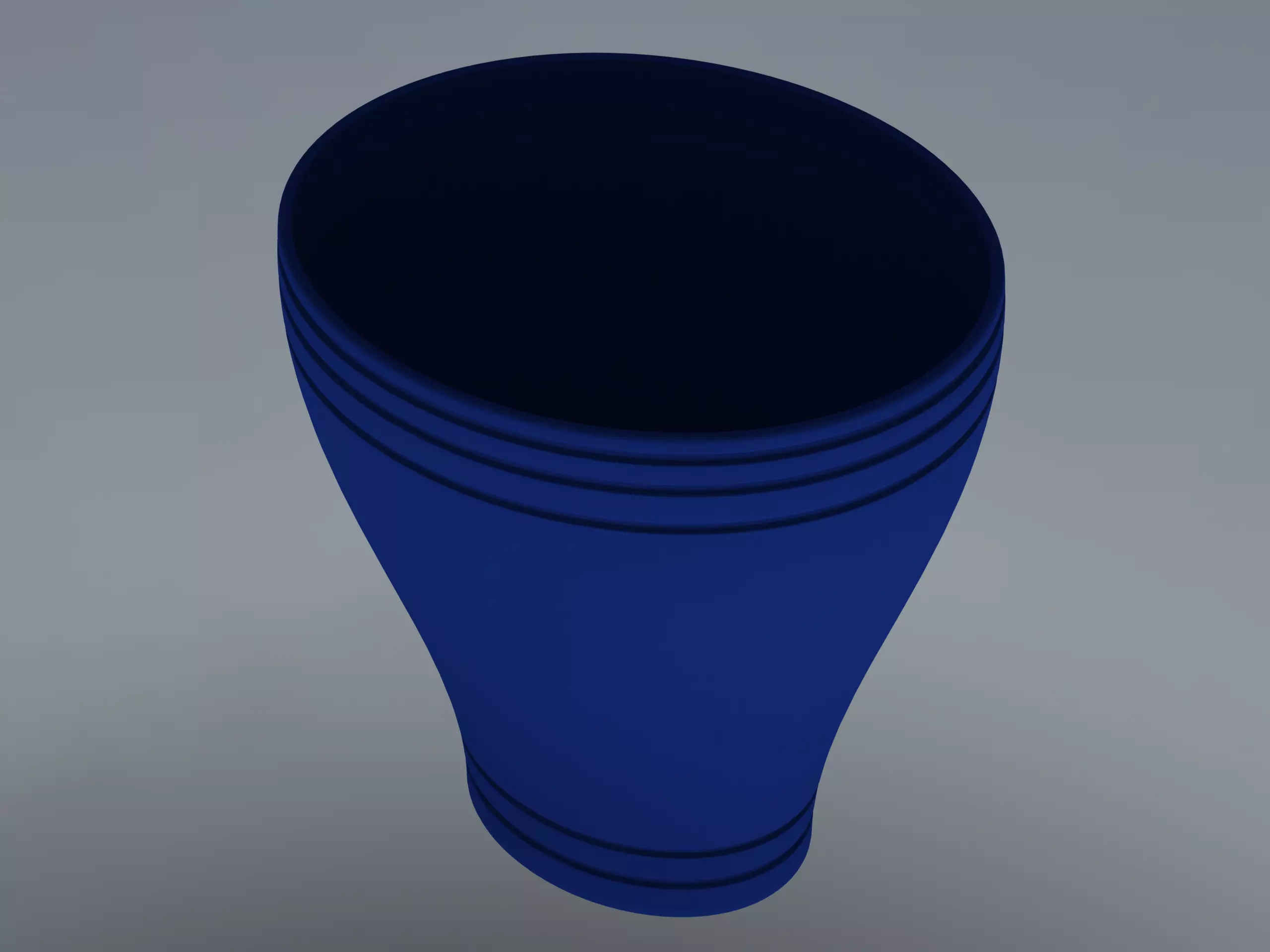 Office Waste Bin Plastic 3D print model_0