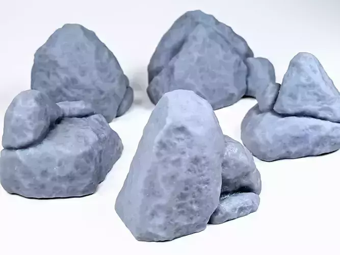 Worn Stones Terrain 3D print model
