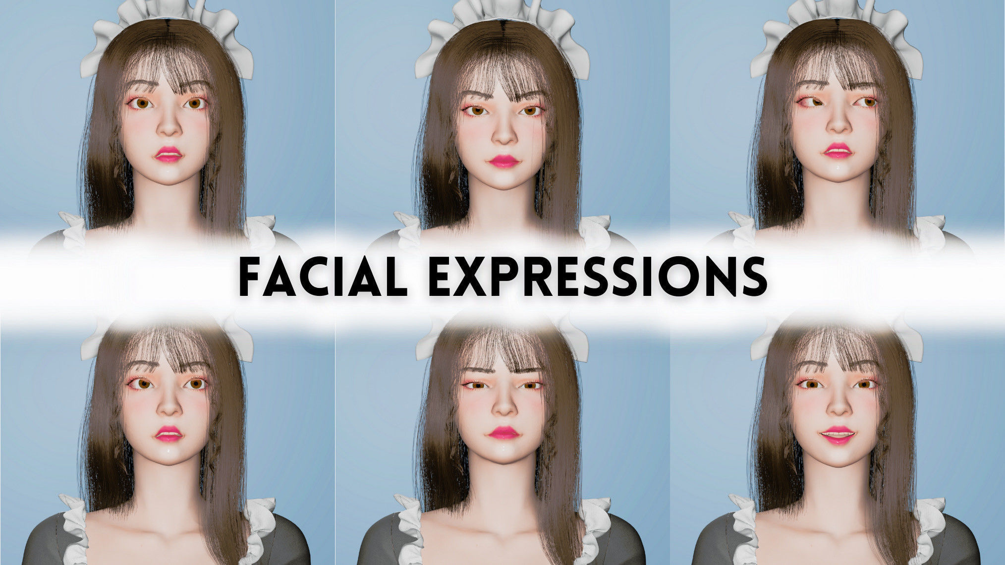 Maid Character - Game Ready Low-poly 3D model_2