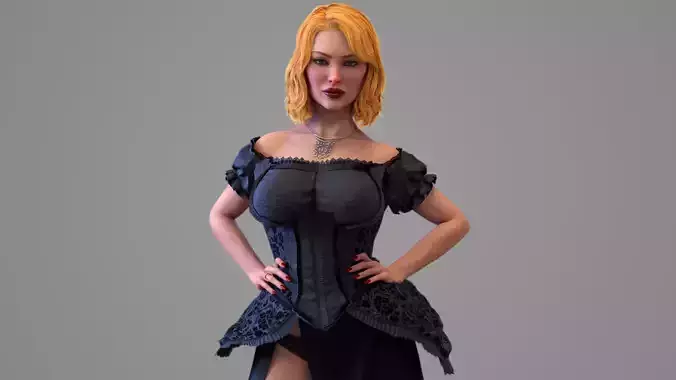 Film Noir Femme Fatale 3D model