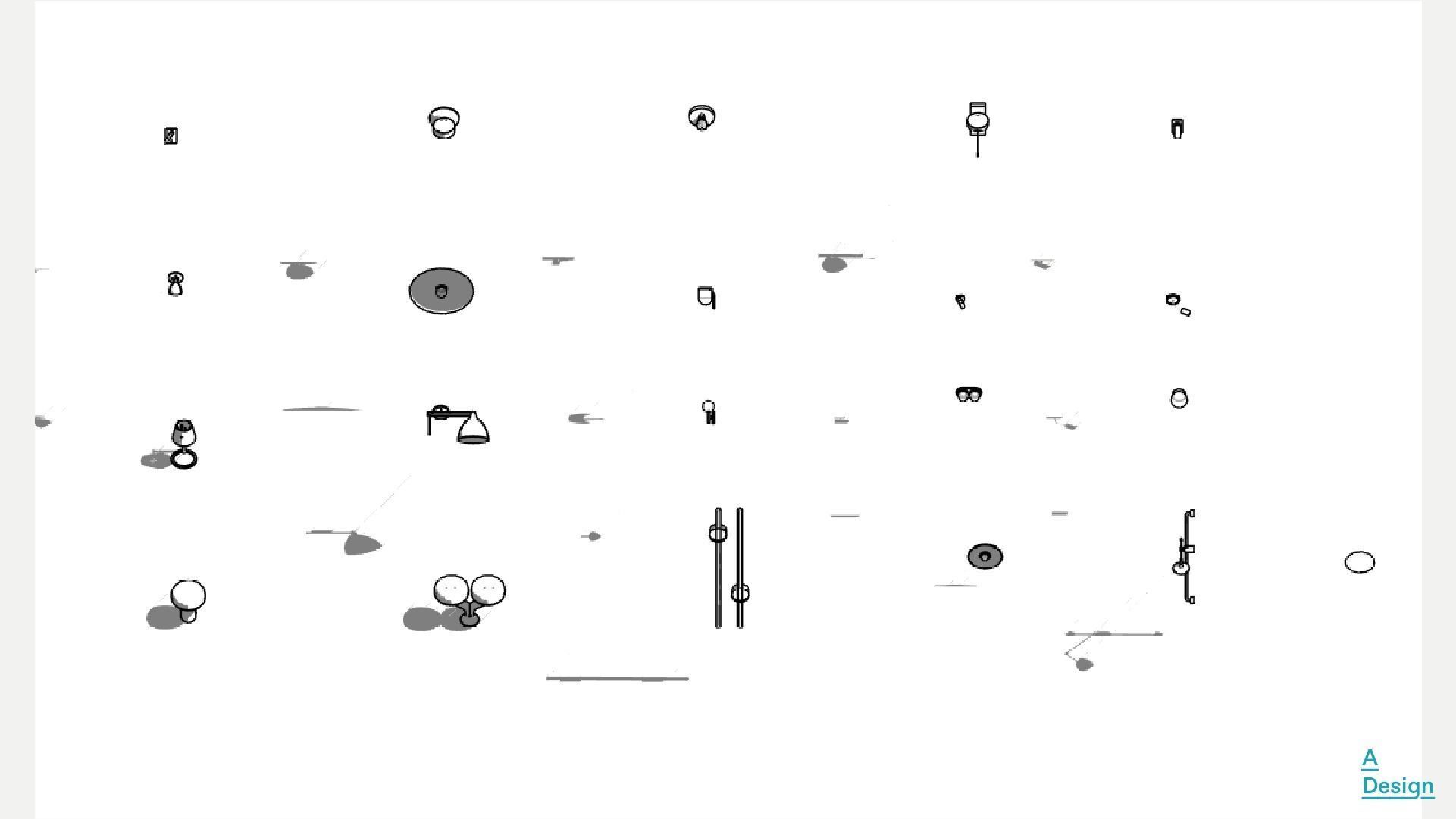 Wall lights - Pack of revit families 3D model_10