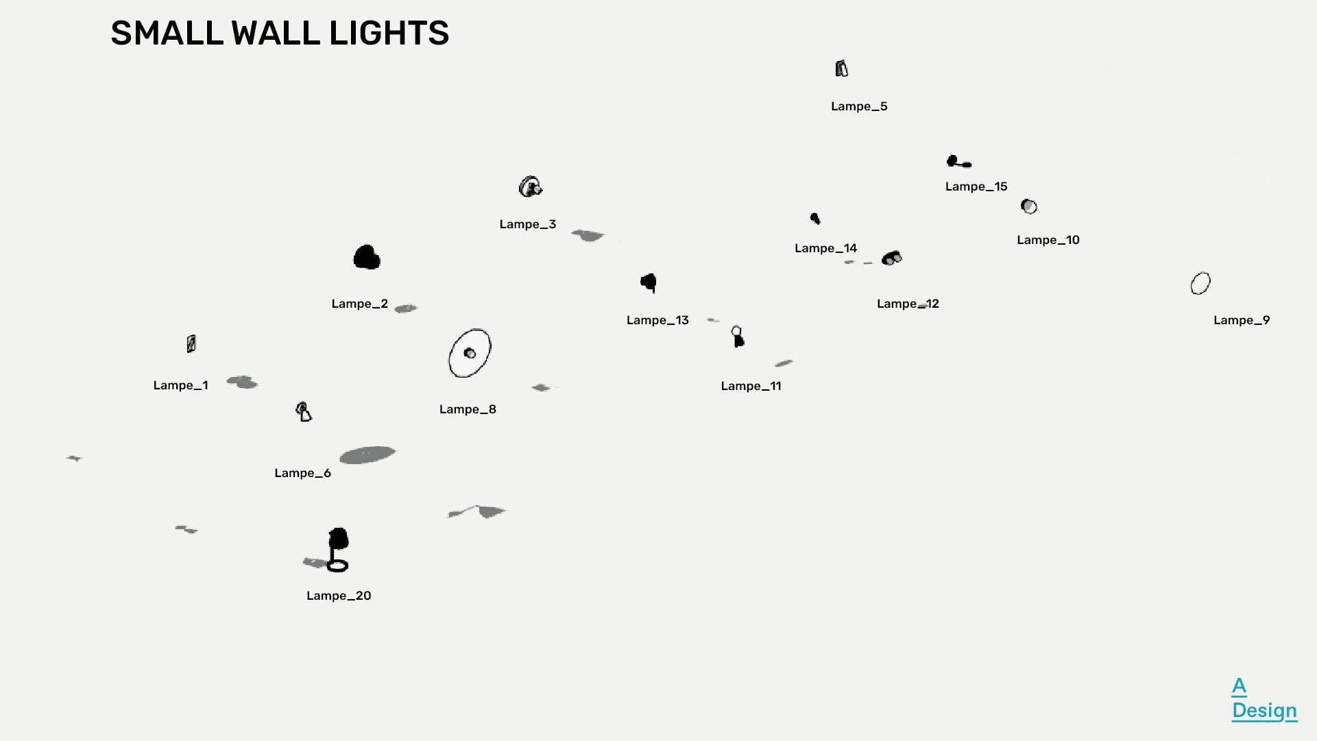Wall lights - Pack of revit families 3D model_2