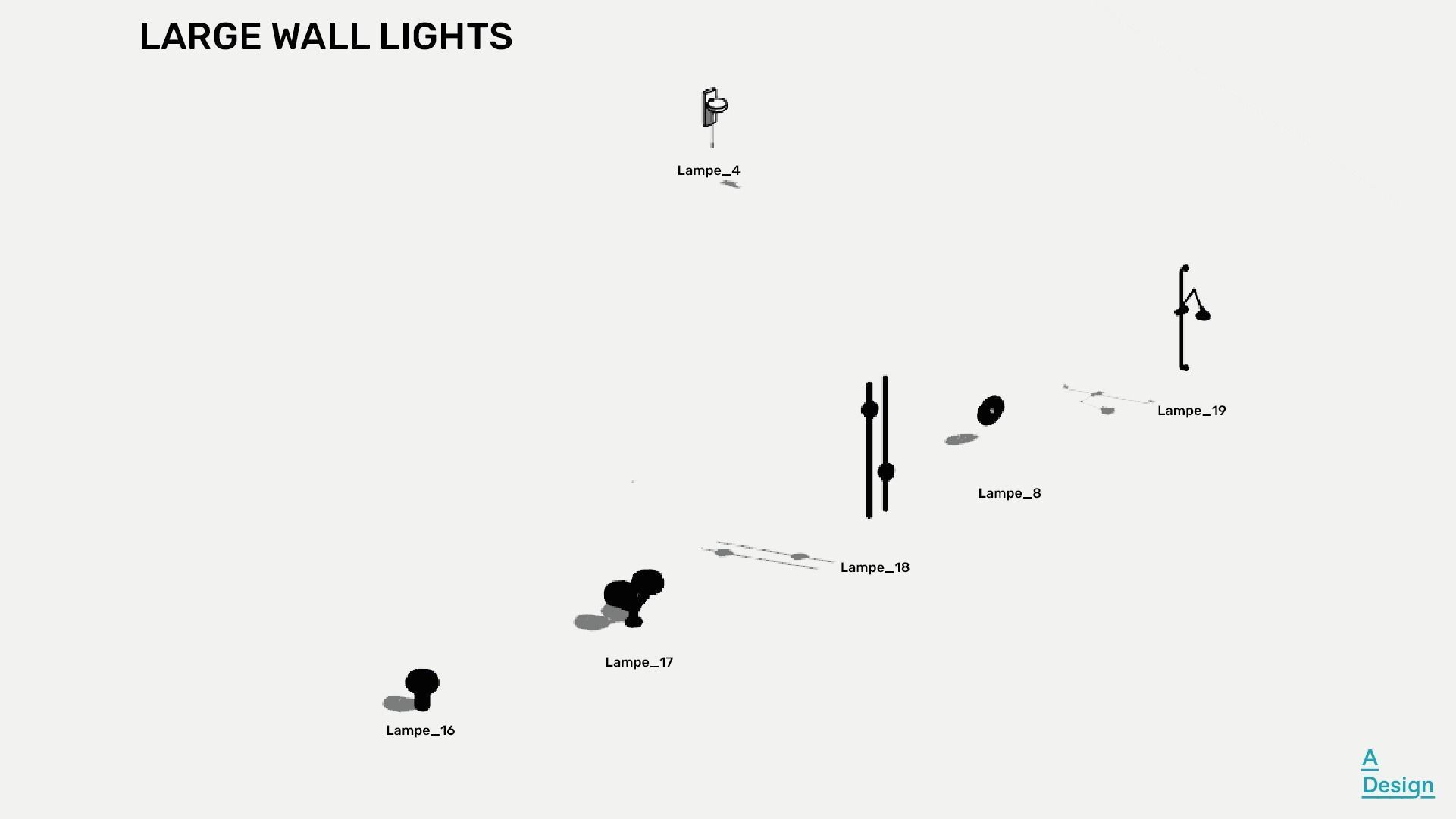 Wall lights - Pack of revit families 3D model_3