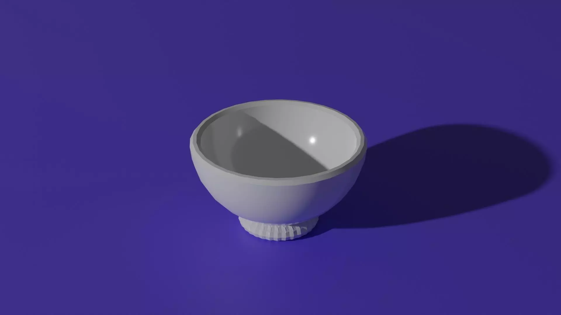 Ceramic Bowl Low-poly 3D model_0