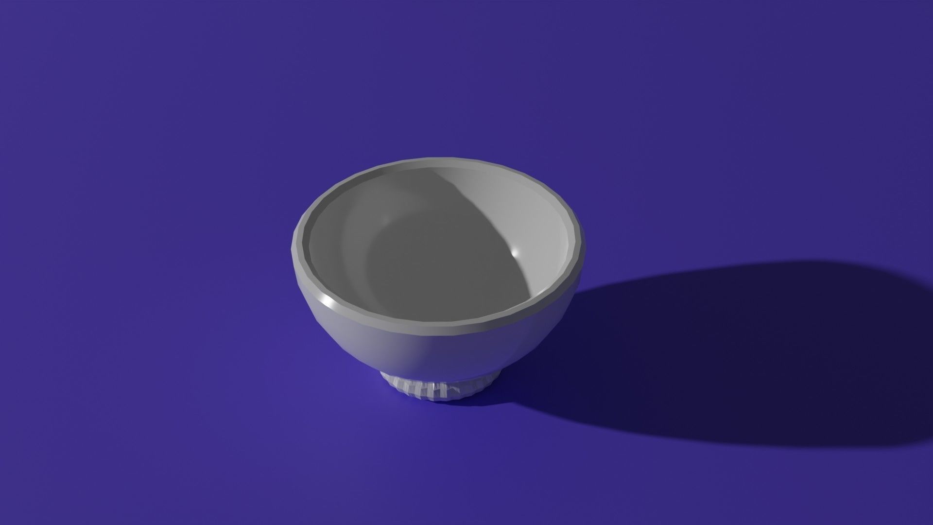 Ceramic Bowl Low-poly 3D model_1