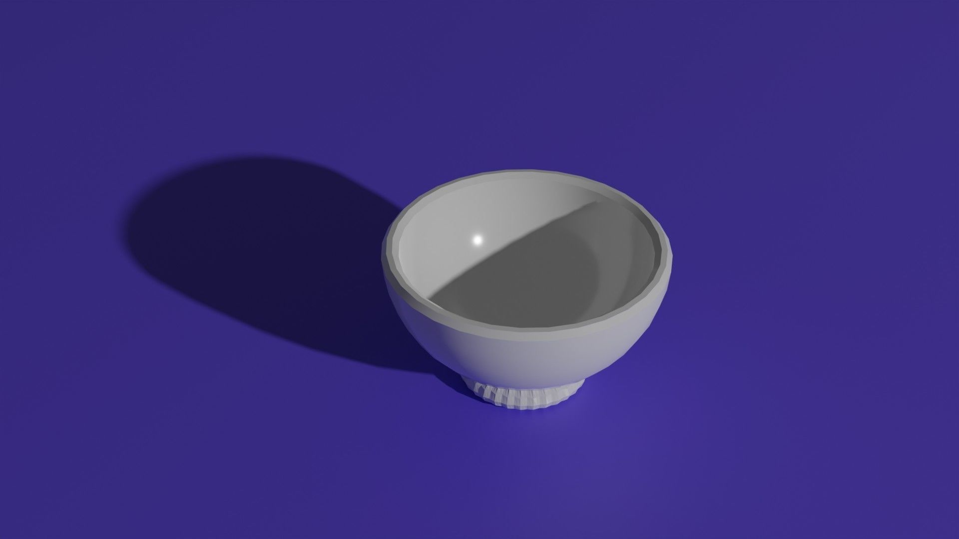 Ceramic Bowl Low-poly 3D model_2