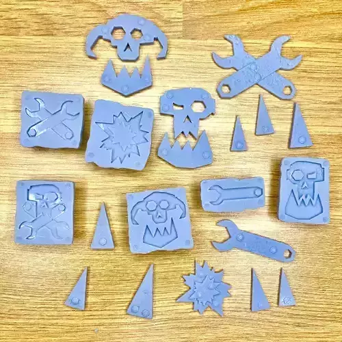 Orc Symbol Panels and Stamps 3D print model