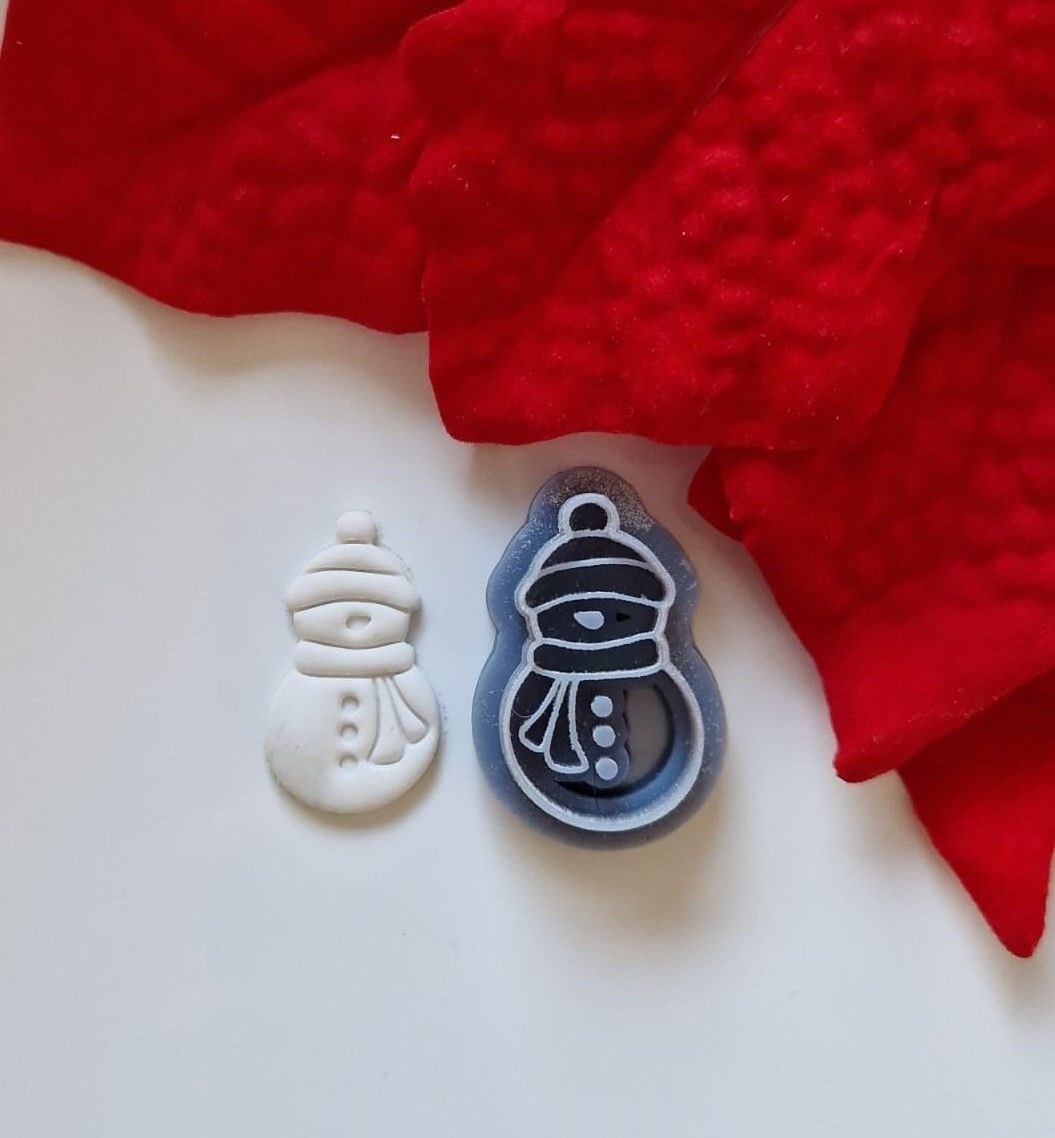 Snowman - Polymer Clay Cutter 3D model_1
