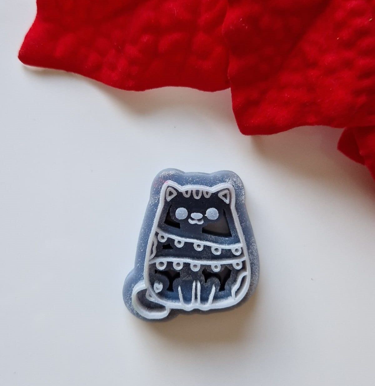 Christmas Cat Lights - Polymer Clay Cutter 3D model_7