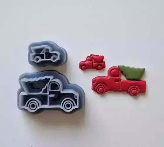 Chrismas Truck - Polymer Clay Cutter