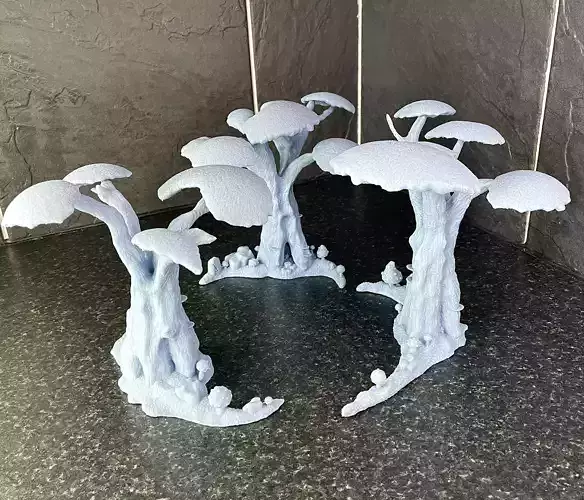 Set of 3 Wild Forest  3D print model