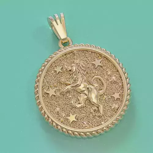 Horoscope Lion pendant 3D print model