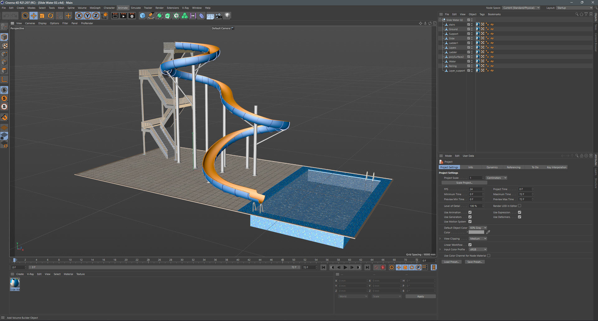 Water Slide 01 Low-poly 3D model_17