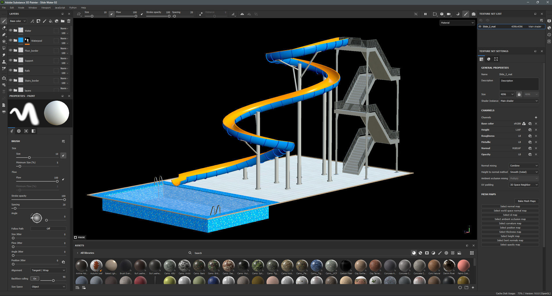 Water Slide 01 Low-poly 3D model_20