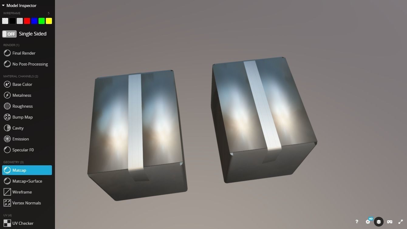 Boxes 400X300X300 Low-poly 3D model_12