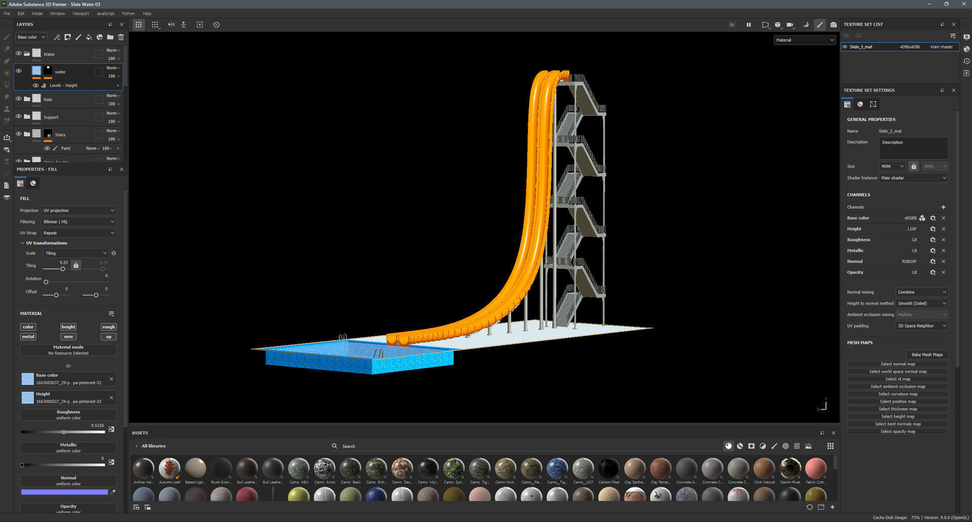 Water Slide 02 Low-poly 3D model_17