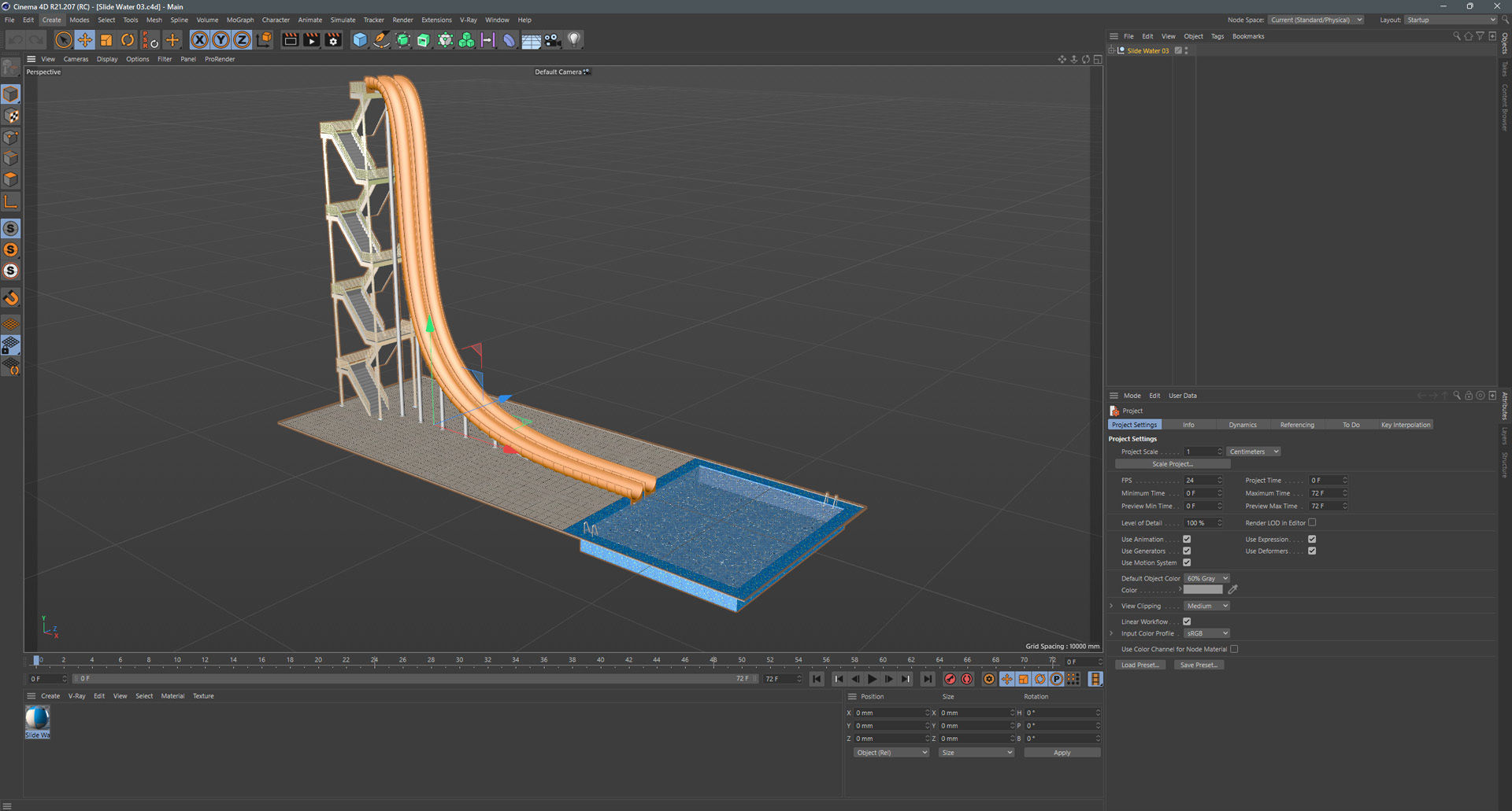 Water Slide 02 Low-poly 3D model_14