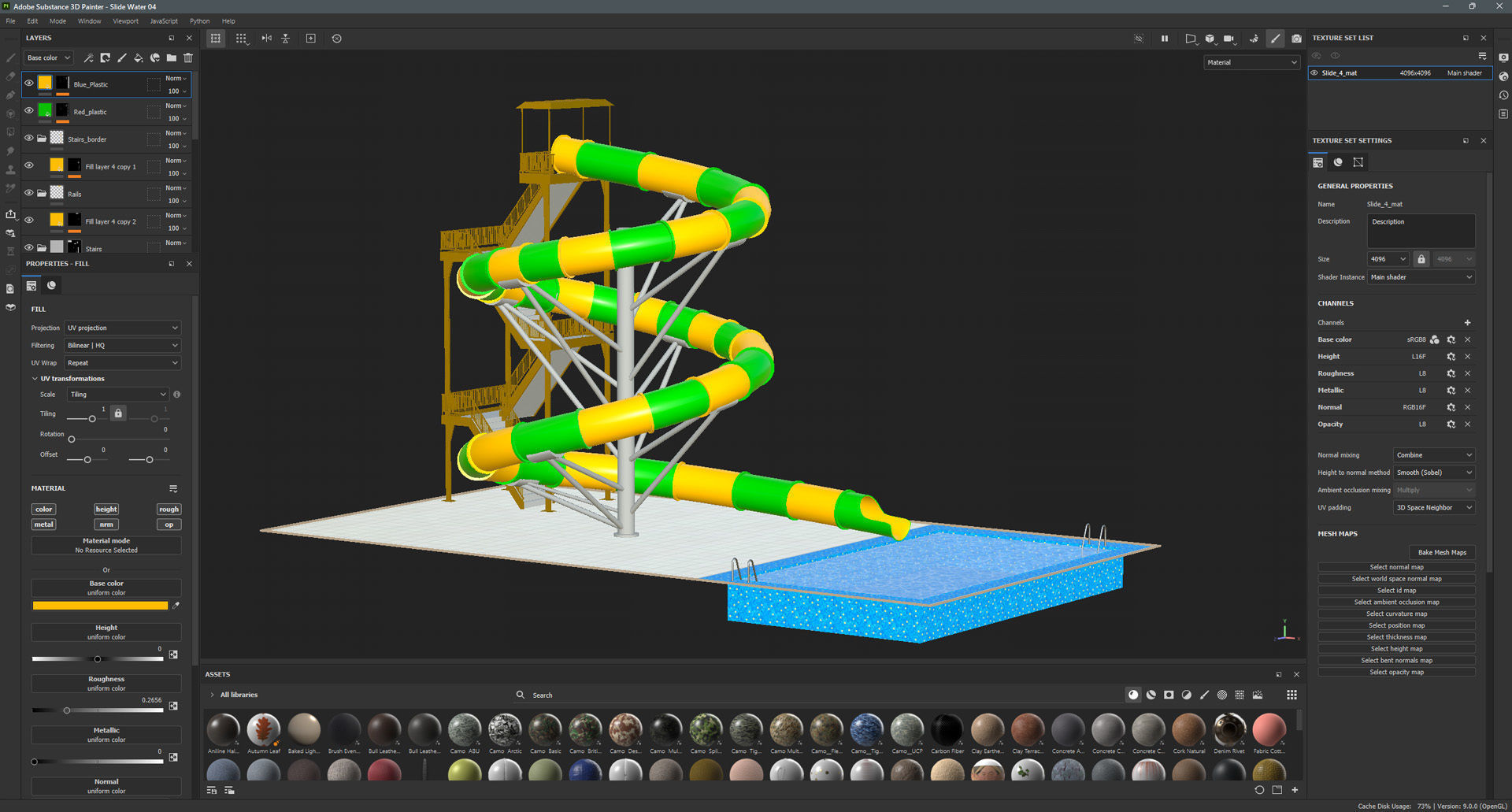 Water Slide 03 Low-poly 3D model_21