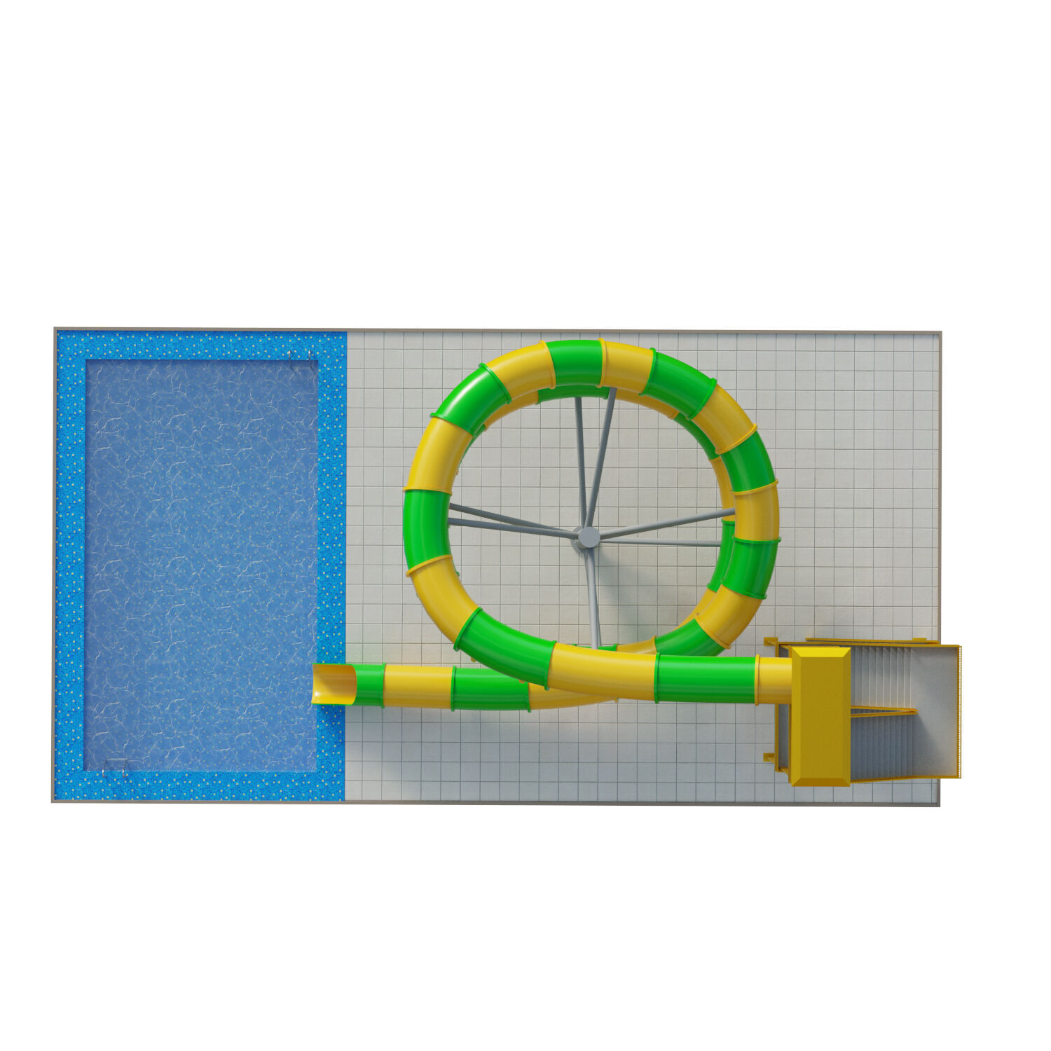 Water Slide 03 Low-poly 3D model_17