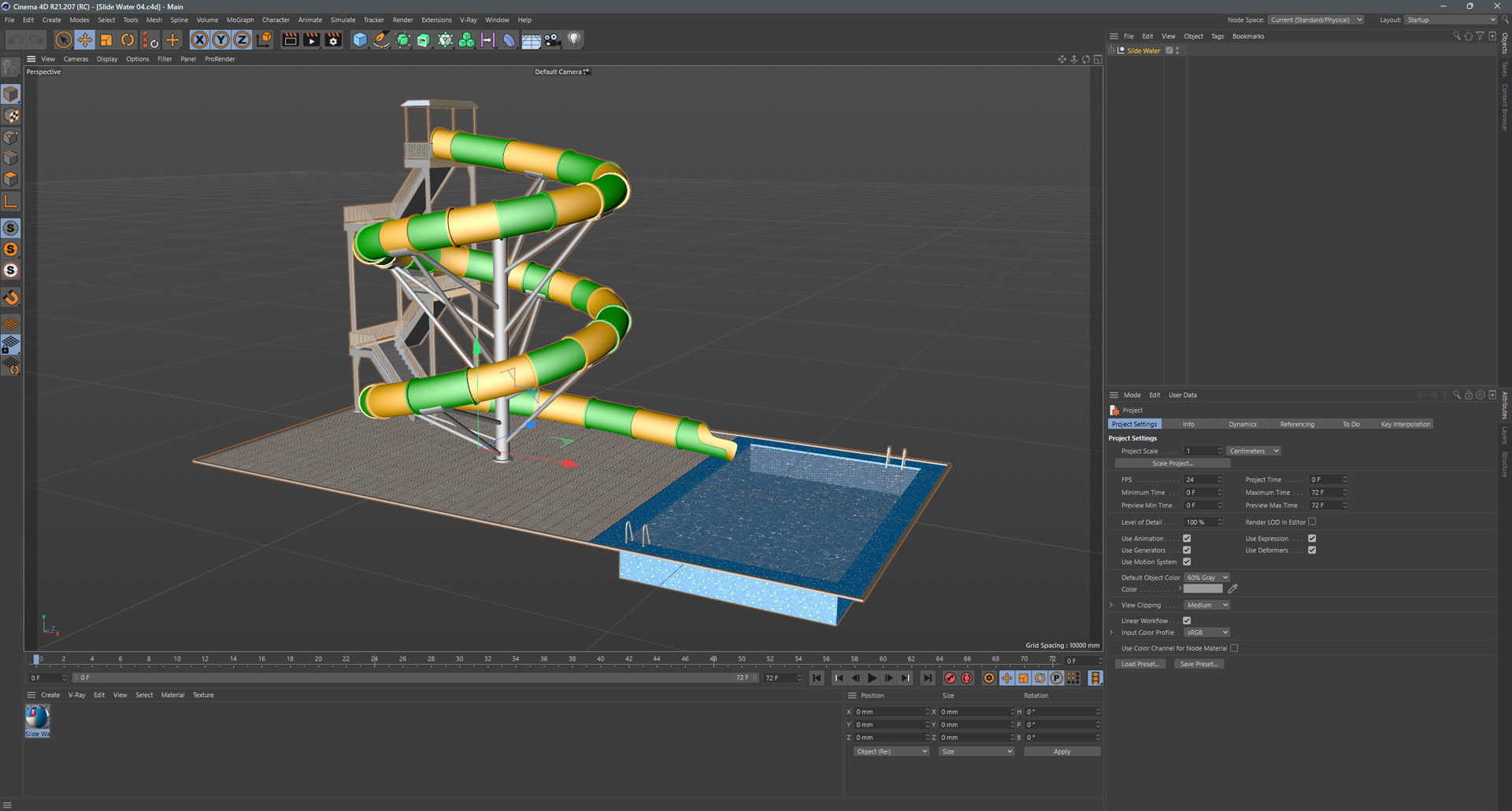 Water Slide 03 Low-poly 3D model_18