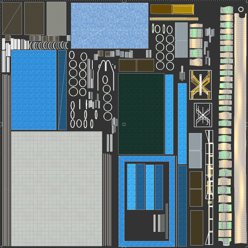 Water Slide 03 Low-poly 3D model_24