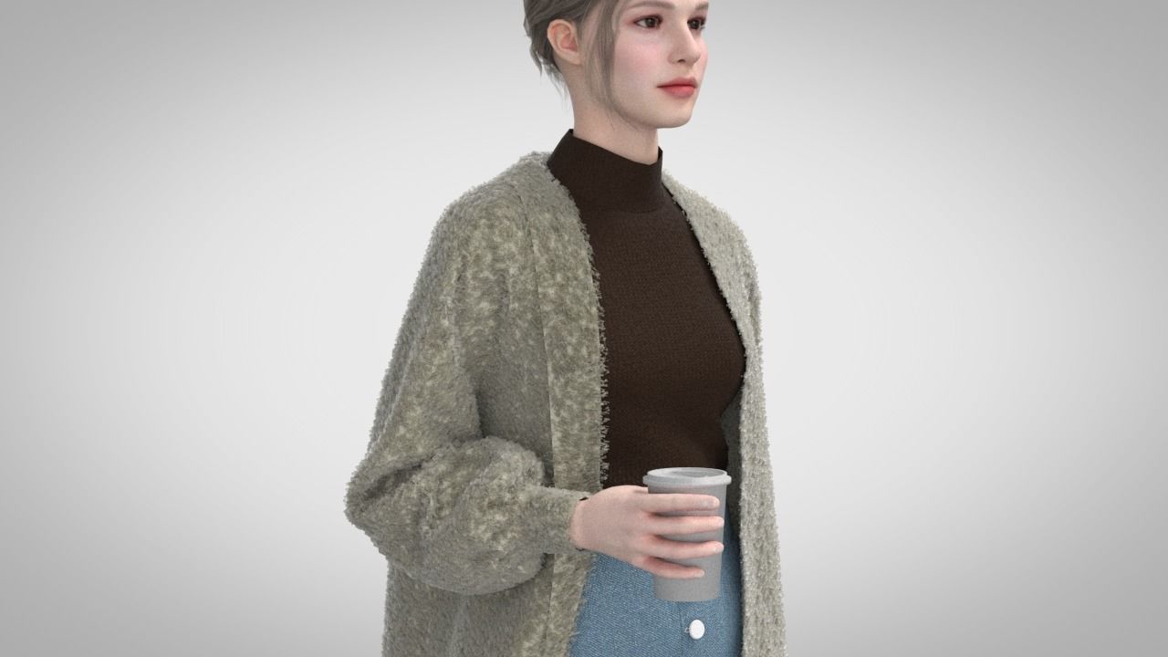 Daily Outfitt 2 Female 3D model_5