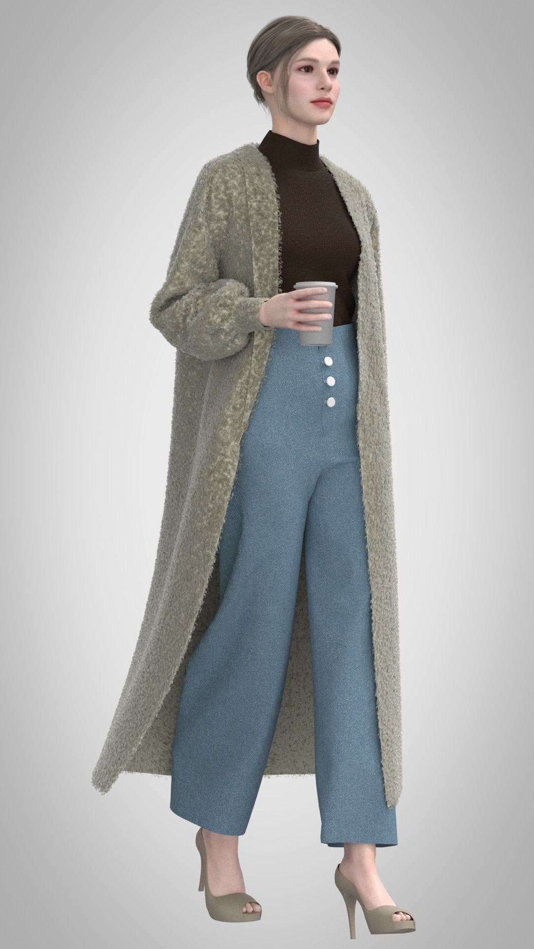 Daily Outfitt 2 Female 3D model_4