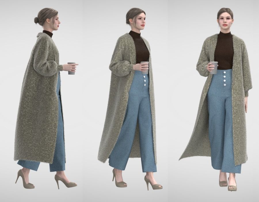 Daily Outfitt 2 Female 3D model_2