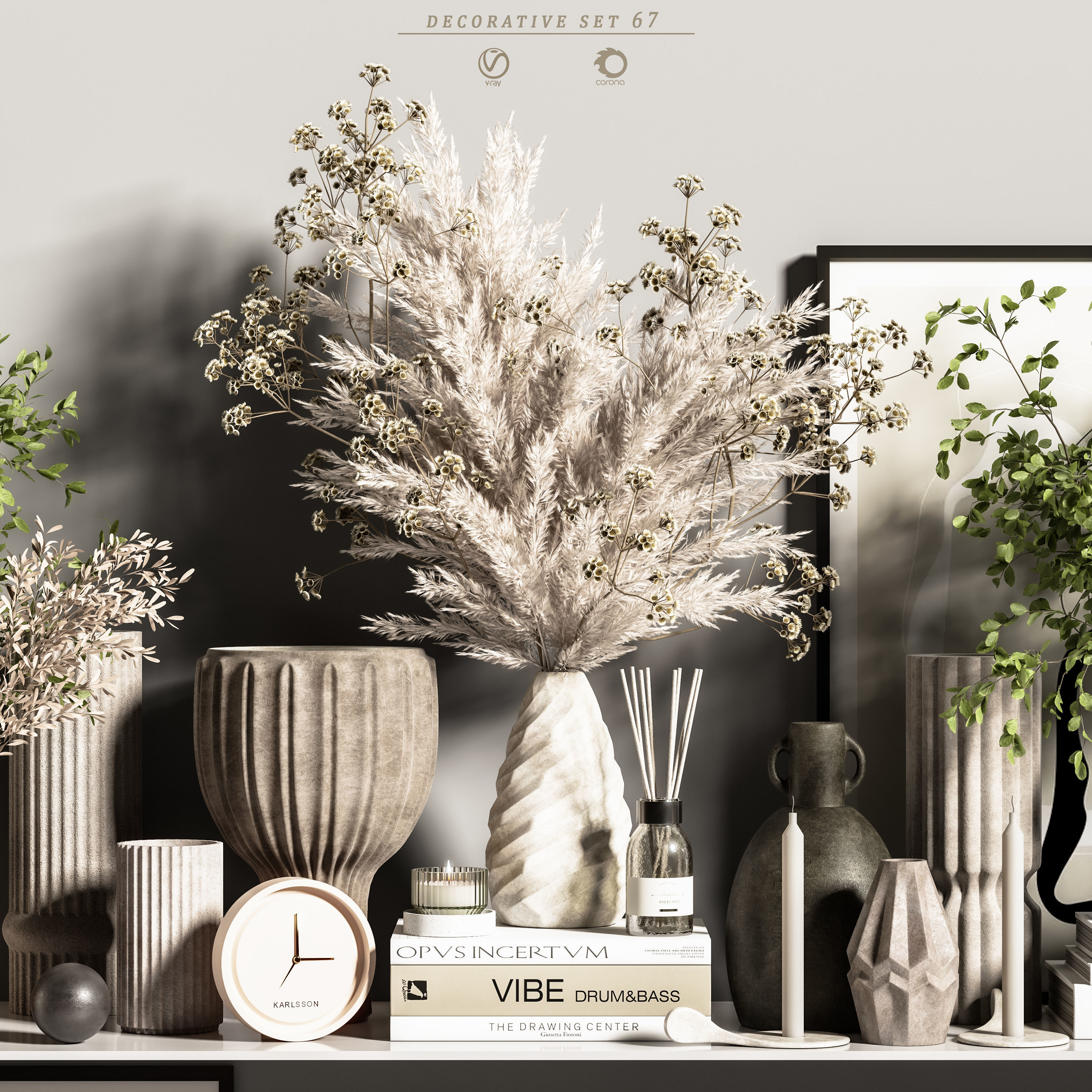 decorative set 67 3D model_2