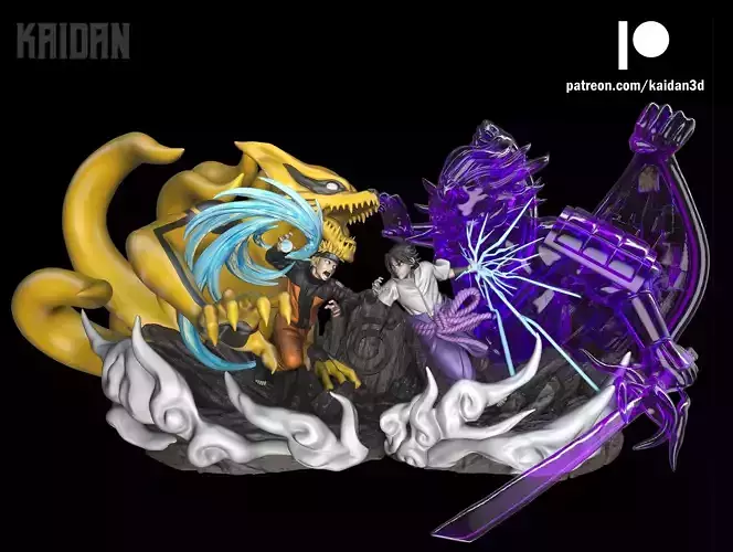 Naruto vs Sasuke NARUTO - STL ready for 3D printing 3D print model